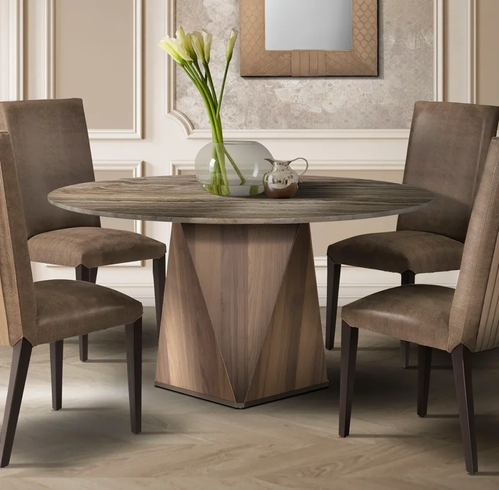 Diamond Brown Round Table – Rmc Fruniture